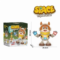 Бык - космонавт на батар. (Y25660054) свет, звук, в коробке 15*11*18см
