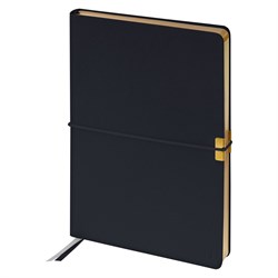 Ежедневник Berlingo недатир. А5 136л. кожзам "Casual Gold" (UD0_F0001) черный, на резинке, золотой срез