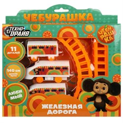 Железная дорога на батарейках "Чебурашка" 11дет., длина дороги 140см (1909B025-R14, 369750) в коробке