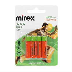 Аккумулятор R3 "Mirex" 1000 mAh, на блистере BL4