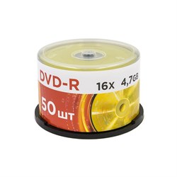 Диск DVD-R "Mirex" 4.7Gb, 16х (50 шт. в боксе)