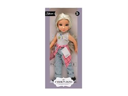 Коллекционная кукла 32см "Silvan. Doll" (HP1220943) длинные волосы в джинсах, топе и кроссовках, с юбкой килт в коробке