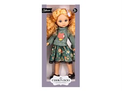 Коллекционная кукла 32см "Silvan. Doll" (HP1211392) густые длинные волосы с заколкой в вяз. свитере, юбке и туфлях, в коробке