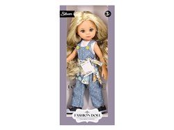Коллекционная кукла 32см "Silvan. Doll" (HP1211394) густые волосы в джинс. комбинезоне, футболке и кроссовках, с юбкой килт, в коробке