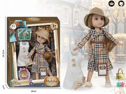 Коллекционная кукла 30см "Shyam. Mulisha" шарнирная (HP1221312) в тренче, кож. панаме и туфлях, с ремнем + платье и сумочка, в коробке