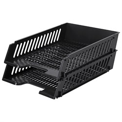 Лотки горизонтальные для бумаг 2шт. Brauberg-Maxi (231360) черные