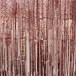 Дождик - занавес новогодний 1м *2м, с рисунком "звезды", шампань (6264-1)