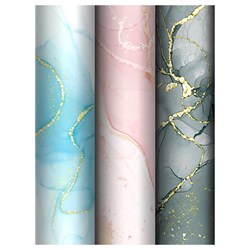 Бумага для упаковки подарков MESHU 70*100см "Marble" (MS_66831) 3 вида в ассорт., 80г/м2