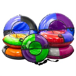 Тюбинг D= 95см до  95кг (IT105303) "Морозец. Ассорти" ПВХ, ручки, буксир. ремень