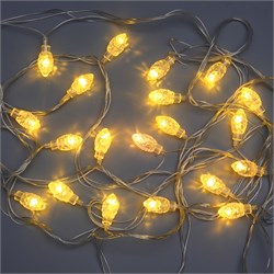 Эл. гирлянда диодная  20шт. 4.0м "Шишки прозрачные" теплый белый свет, в тубе