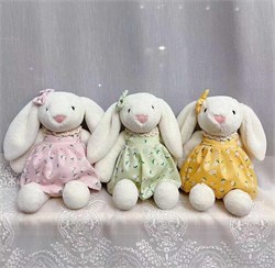 Зайка в платье "прованс", 25см. (Белоруссия)