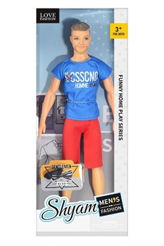 Кукла  "Shyam. Парень. Men`s Fashion" 30см в коробке (HP1164517-2) в син. футболке и шортах, кроссовки и очки