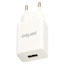 Зарядное устройство сетевое Perfeo (I4665) 1А, USB, белое