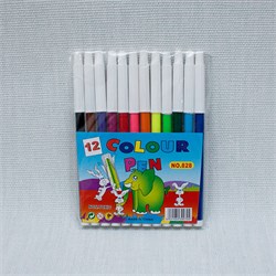 Фломастеры 12цв. в ПВХ уп. (828-12)