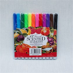 Фломастеры 12цв. в ПВХ уп., ароматизированные (S808-12)