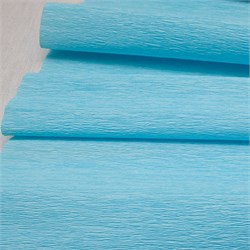 Бумага крепированная голубая 60г/м2 (№35) 50*250см, в пакете