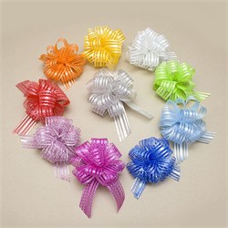 Бант-шар с принтом "Горошек" 10см., 10цв. в ассорт. (vvn3-5)