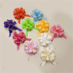 Бант-шар с тиснением 10см., 10цв. в ассорт. (vvn3-14)