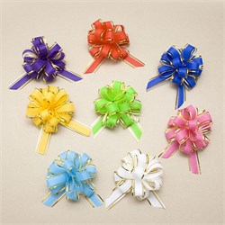 Бант-шар с тиснением 10см., 9цв. в ассорт. (vvn3-7)