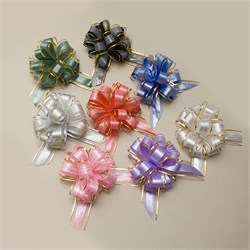 Бант-шар с принтом "Золотые полосы" 16см., 9цв. в ассорт. (vvn3-13)