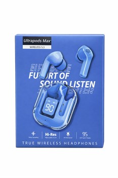 Наушники Bluetooth с микрофоном (RKJ-8323) голубые, зарядное устр-во с дисплеем