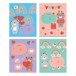 Тетрадь 12л. BG клетка "Bears" (Т5ск12_12029) обложка - мелованный картон