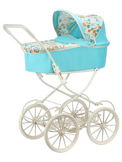 Коляска металлическая для куклы 69,4*42*89см (9673C) люлька, корзина, большие колеса, в коробке