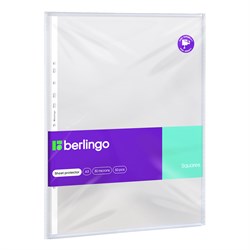 Папки перфорированные (файлы), комплект  50шт., А3,  30мкм, BERLINGO "Squares" (SPs_A3030) рельефная текстура, матовые