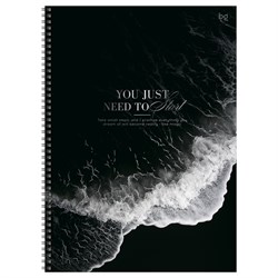 Тетрадь 160л. А4 тв. обложка, на спирали BG "Волна вдохновения", клетка (Т4гр160_лг_тф 67191) глянцевая ламинация, тиснение фольгой