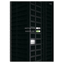 Тетрадь 160л. А4 тв. обложка, на спирали BG "Дисциплина", клетка (Т4гр160_лс 67189) soft-touch ламинация