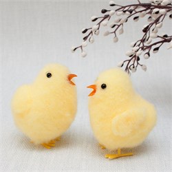 Пасхальные сувениры набор  2шт. "Цыпленок" 7см (E050-16)