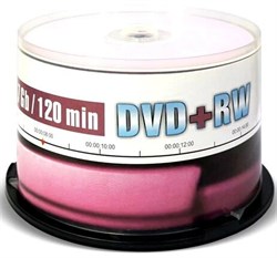 Диск DVD+RW "Mirex" 4.7Gb, 4х (50 шт. в боксе)