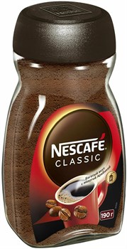 Кофе растворимый Nescafe Classic 190г, стеклянная банка