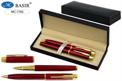 Набор Basir:  ручка шар. и ручка с поворотным мех., синие (MC-7785) красный корпус, в подар.уп.