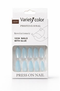 Накладные ногти  (MC-2012) перламутровые однотонные, в коробке, в ассорт.