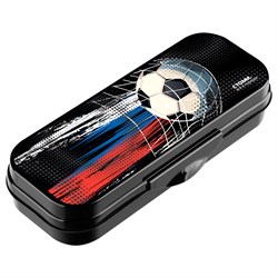 Пенал-футляр "Мяч" черный, 215*90*43 (ПН-32587, СТАММ) пластик