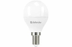 Лампа светодиодная, E14, P45, 10Вт, 4000К "Defender" нейтральный белый свет, шар