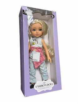 УЦЕНКА. Коллекционная кукла 32см "Silvan. Doll" (HP1220943) в джинсах, топе и кроссовках, с юбкой килт в МЯТОЙ коробке