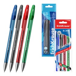 Набор ручек гелевых ErichKrause  4цв. "R-301 Gel Stick Original" (45157) 0.5мм, полупрозрачный цветной корпус, в ассорт.