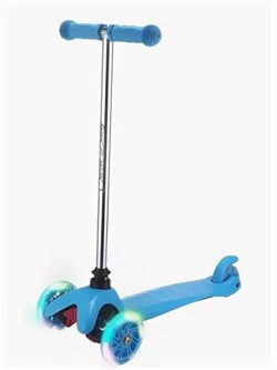 Самокат 3-х колесный Sweet Baby, голубой, светящ. колеса