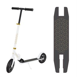 Самокат X-Match AIR, 200 мм. надувное колесо, белый (641456)