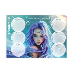 Расписание уроков А4 "Aquamarine" (65309, "ErichKrause") мелованный картон 170г/м2