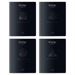 Тетрадь 48л. Berlingo "DoubleBlack" клетка (CBs_48500) уф-лак, блок 80г/м2