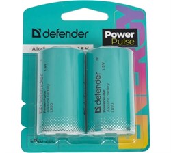 Батарейка LR20 "Defender PowerPulse", алкалиновая, на блистере BL2
