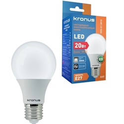 Лампа светодиодная, E27, A60, 15Вт, 3000К "Kronus" теплый свет