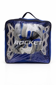 Роликовые коньки раздвижные "ROCKET" р. 35-38, серые (R0068) светящ. колеса