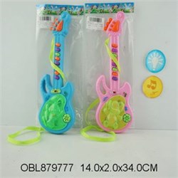 Гитара на батар., 29см, 2цв. в ассорт. (998-2) в пакете