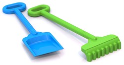 Набор для песка №10: совок, грабельки (092, "Нордпласт")