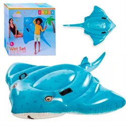 Игрушка надув. для плавания 188*145см "Скат" (57576, "Intex") с ручками