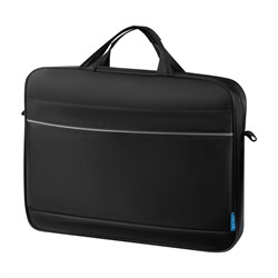 Сумка для ноутбука 15,6"-16" Först "Gray Stripe" (KNT_LB67453) черная, 1 отделение, 1 карман, нейлон, с ремнем
